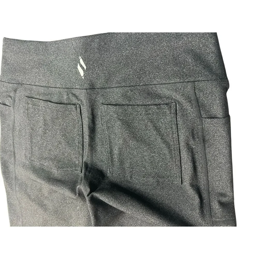 Skechers GOwalk Go Flex High Waisted Activewear Pants Size L Charcoal Gray Worko - Picture 4 of 9